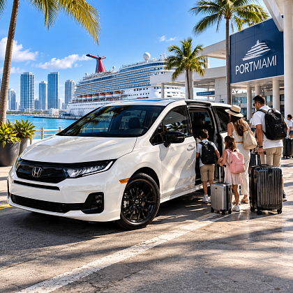 MOOV Rentals family minivan rental for travelers visiting PortMiami