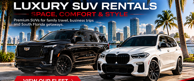 Cadillac Escalade and BMW luxury SUVs available for rent in South Florida