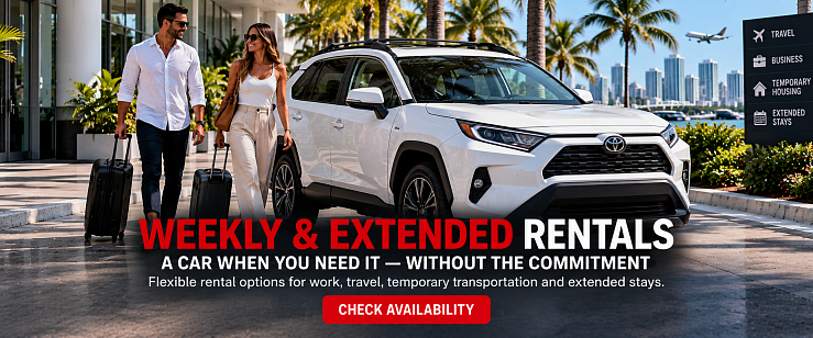 Toyota RAV4 available for weekly and extended car rental in South Florida